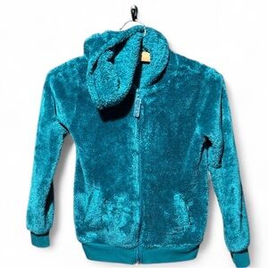 💰BOGO FREE AZ Jean Co Fuzzy Full Zip Hooded Jacket M 10-12